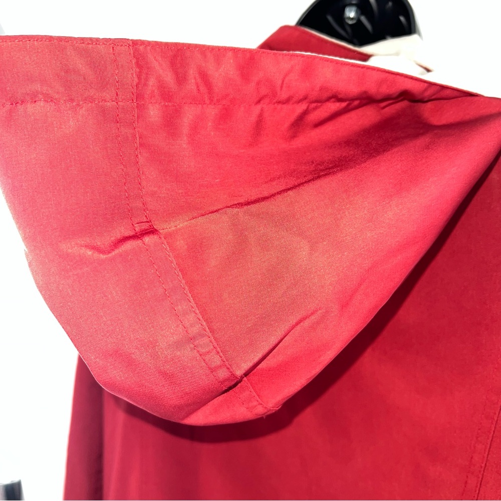 Nautica Women's Red/Tan Utility Jacket w/Removable Hood Zipper/Snaps Front-XLP - Picture 9 of 15